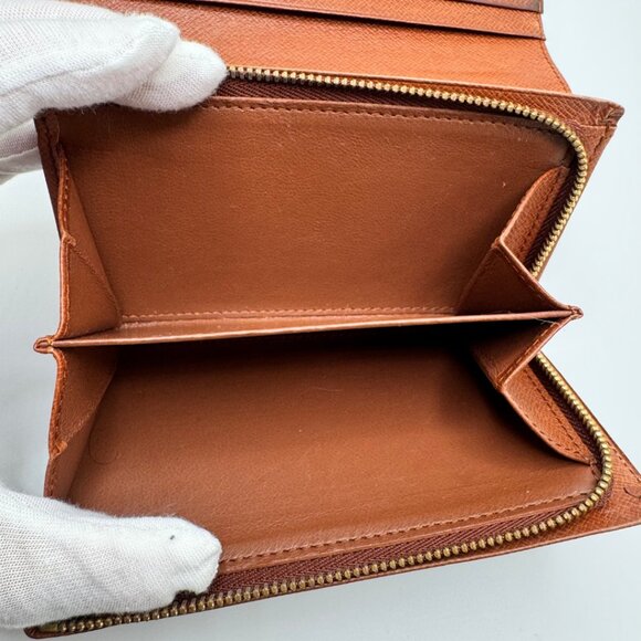 Louis Vuitton Tresor Bifold Wallet Porte Monnaie Vier Monogram Canvas Brown OS - Picture 8 of 13